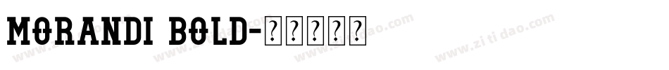 Morandi Bold字体转换